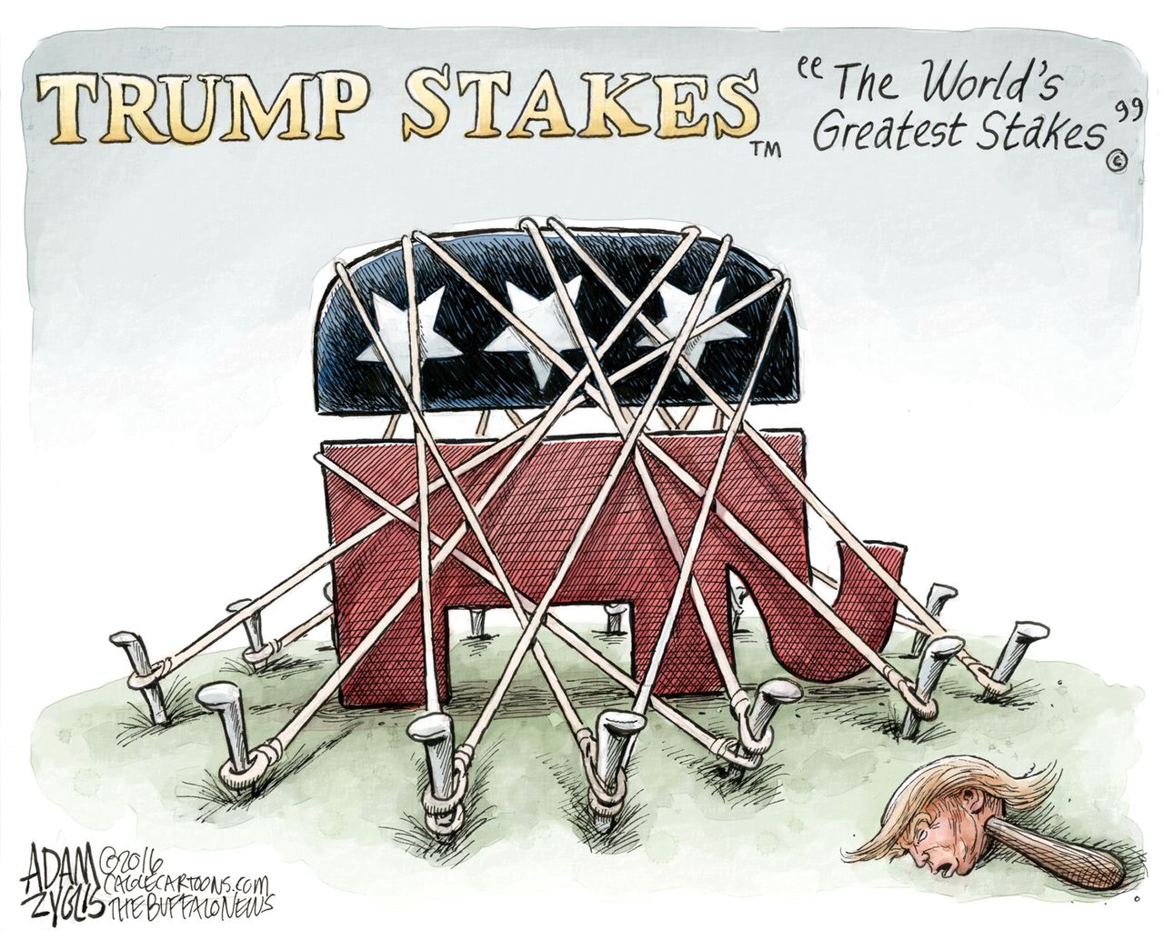 Political Cartoon U.S. Trump GOP