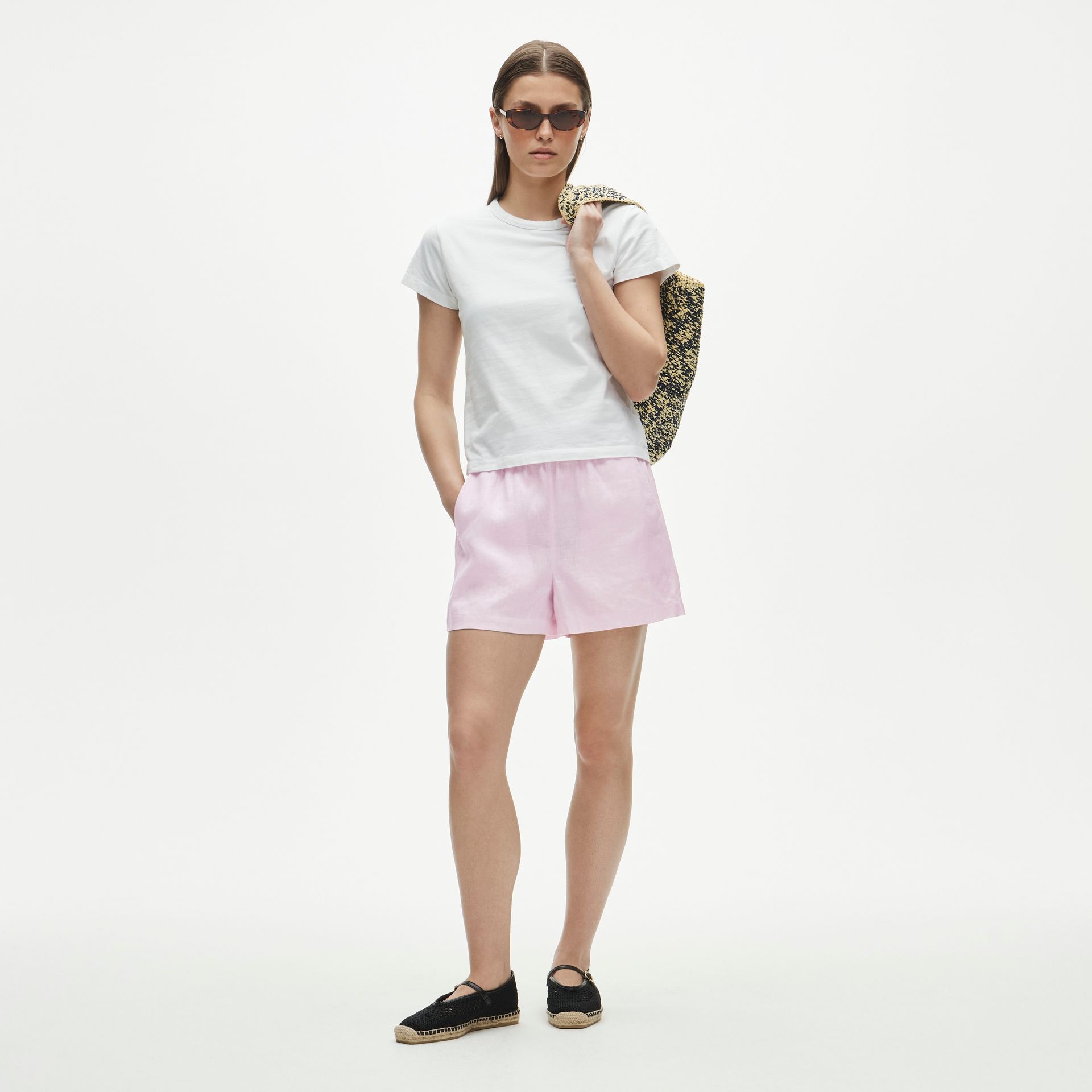 J.Crew, Tropez Eyelet Short in Linen