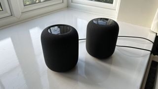 Best smart speaker: two Apple HomePods
