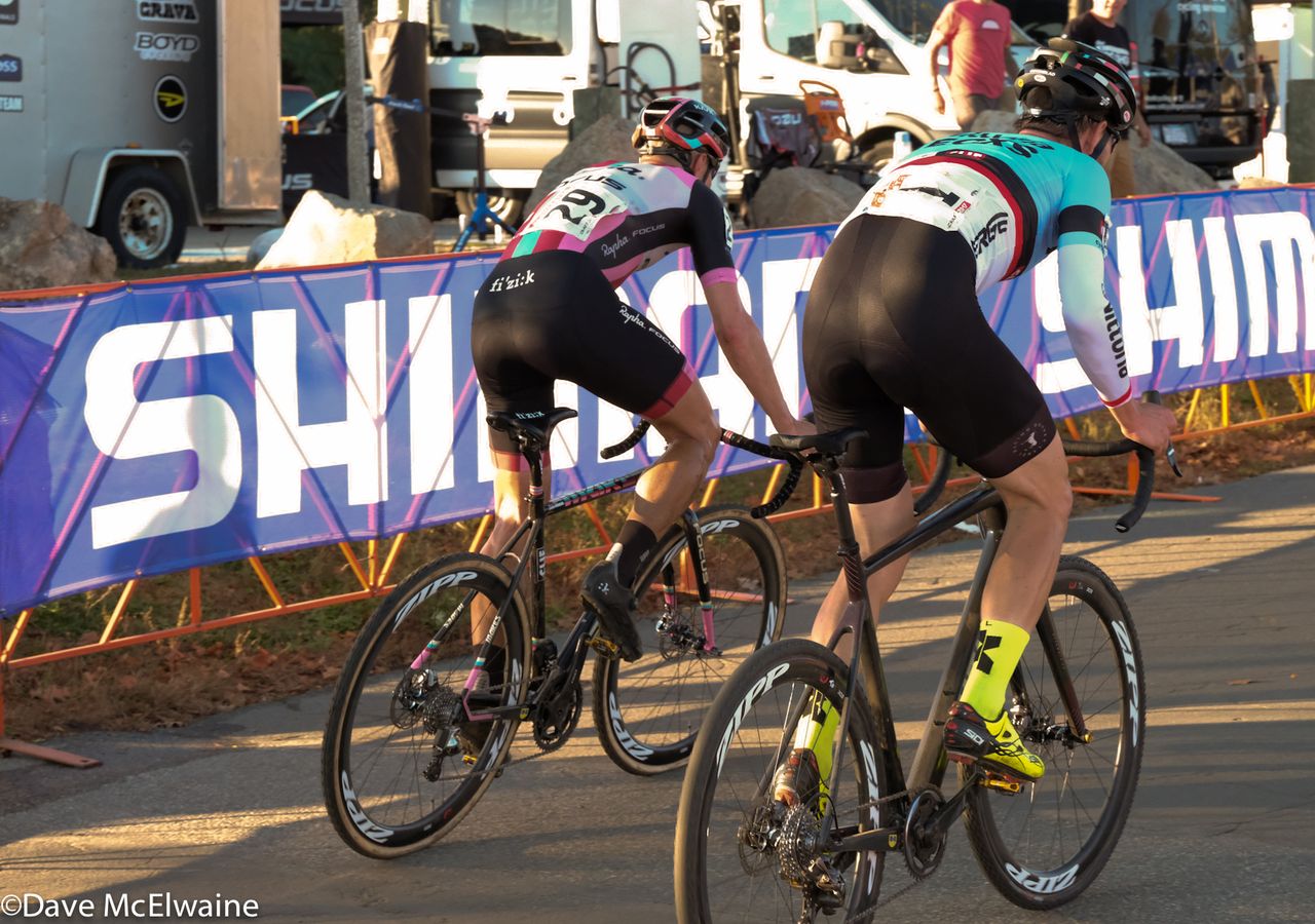 Jeremy Powers (Aspire Racing) attacked Ortenblad on the pavement with one lap to go.