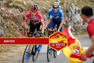 Primoz Roglic and Enric Mas on stage 18 at the Vuelta a Espana