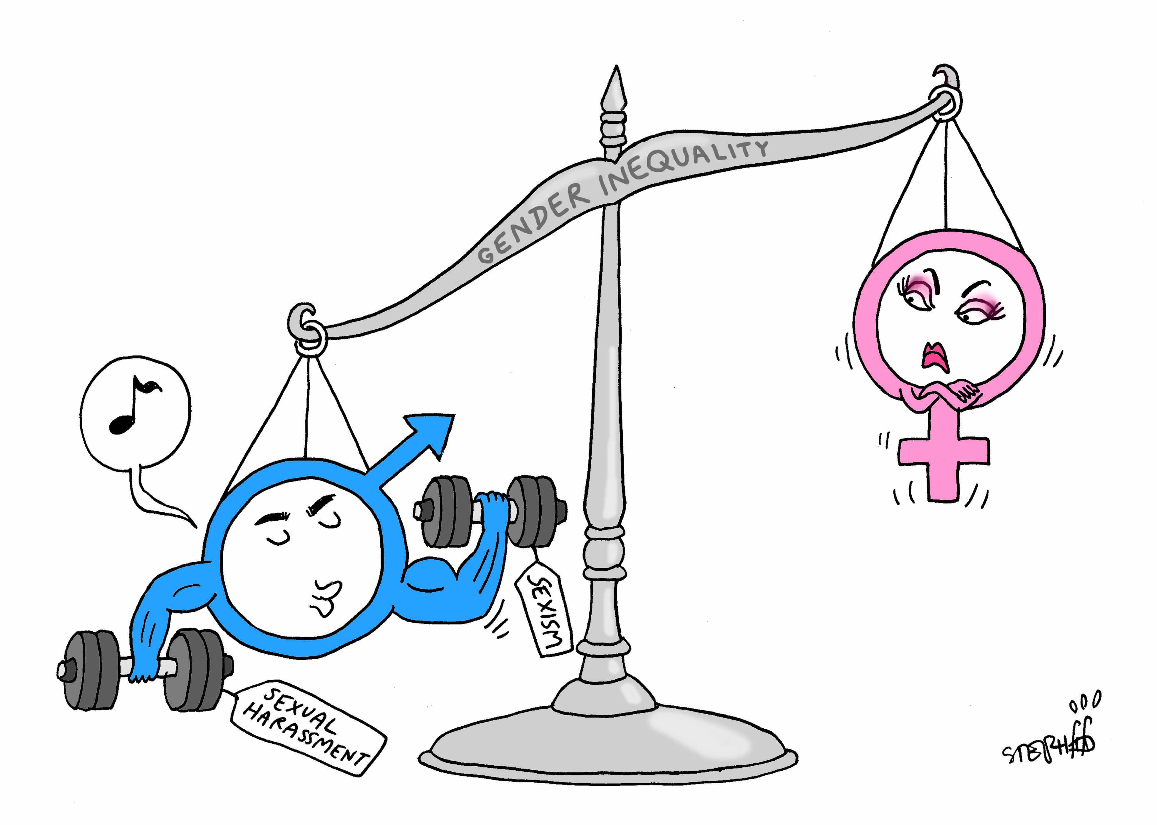 Дискриминация религии. Гендерное неравенство карикатура. Гендер карикатура. Дискриминация рисунок. Гендерное неравенство картинки.