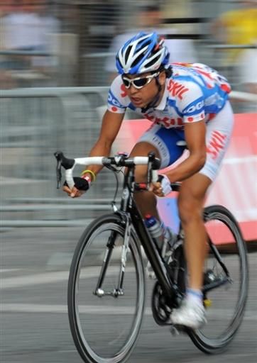 Fumiyuki Beppu (Skil-Shimano) was part of the doomed break that got away on the early laps of the Champs-&Eacute;lys&eacute;es
