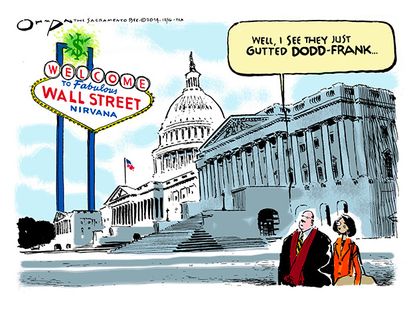 Political cartoon Wall Street Congress