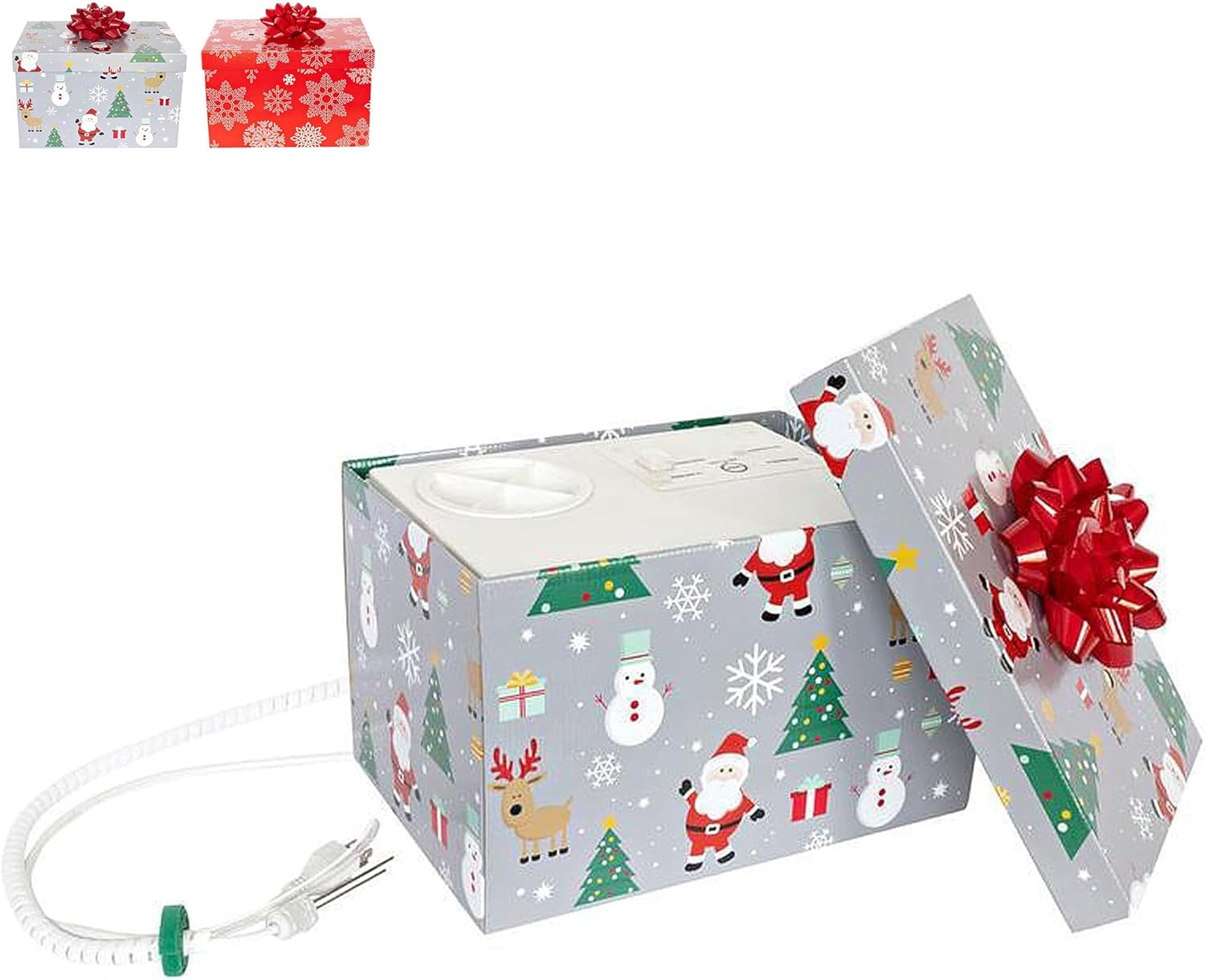 Hohohoh2o Automatic Christmas Tree Watering System Device, Santa&amp;rsquo;s Tree Helper Keeps Your Christmas Tree Healthy and Fresh, Refillable 2.5 Gallons Capacity Box - Silver/festive