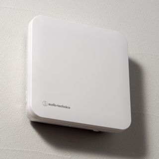 Audio-Technica has begun shipping the ATW-A410P UHF Powered Wideband Antenna, a low-profile UHF (470-990MHz) antenna that mounts to a wall or ceiling. 