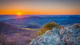 Sunset over the Blue Ridge from Bearfence Mountain