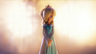 Rosalina standing in front of explosion in The Super Mario Galaxy Movie