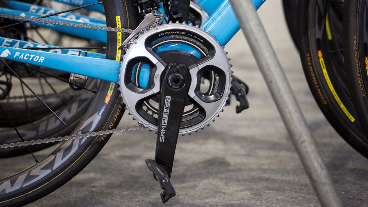 AG2R-La Mondiale is running the Dura Ace 9000 SRM origin powermeter