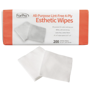 Forpro Professional Collection All-Purpose Lint-Free 4-Ply Esthetic Wipes, Non-Woven, for Salon and Spa Use, Soft, Strong and Durable, Latex-Free, 4" X 4", 200-Count