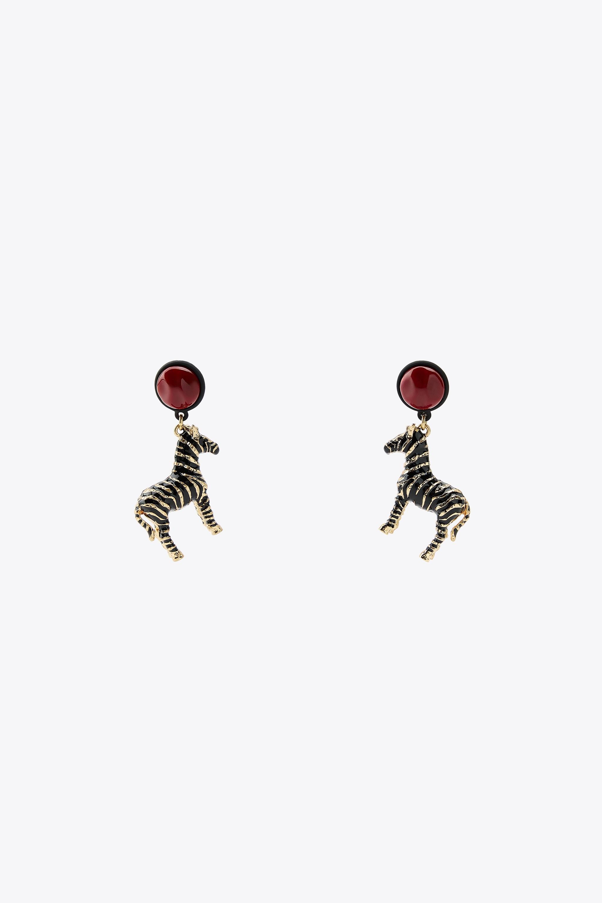 ZARA, Zebra Circle Earrings