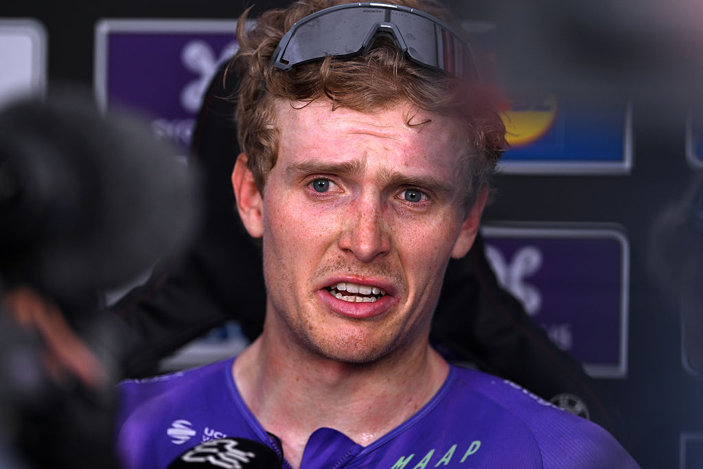 Race winner Anders Foldager of Denmark and Team Jayco AlUla reacts after the 65th De Brabantse Pijl