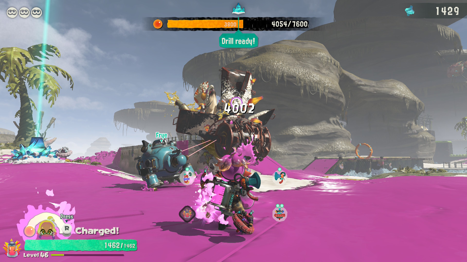 اسکرین شات نبرد در Splatoon Raiders را نشان می دهد