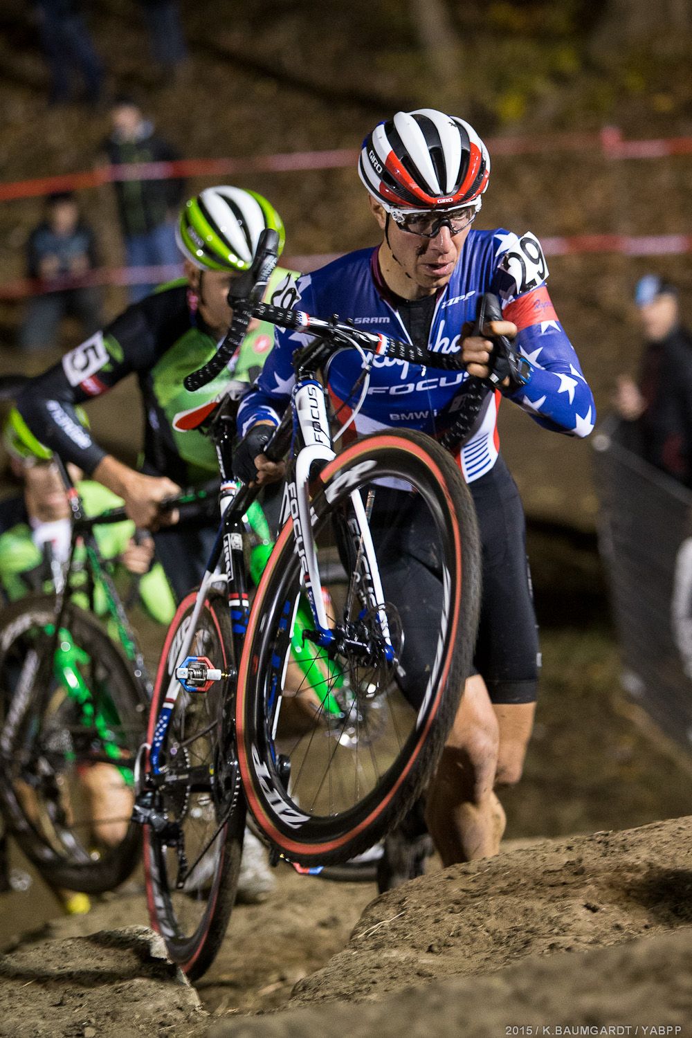 Jeremy Powers finally caught up to the lead group nearly 30 minutes into the race