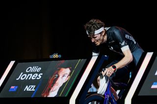 Ollie Jones racing at the esports world championships