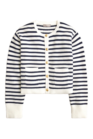 New Relaxed Emilie Sweater Lady Jacket in Stripe (Was $138) 