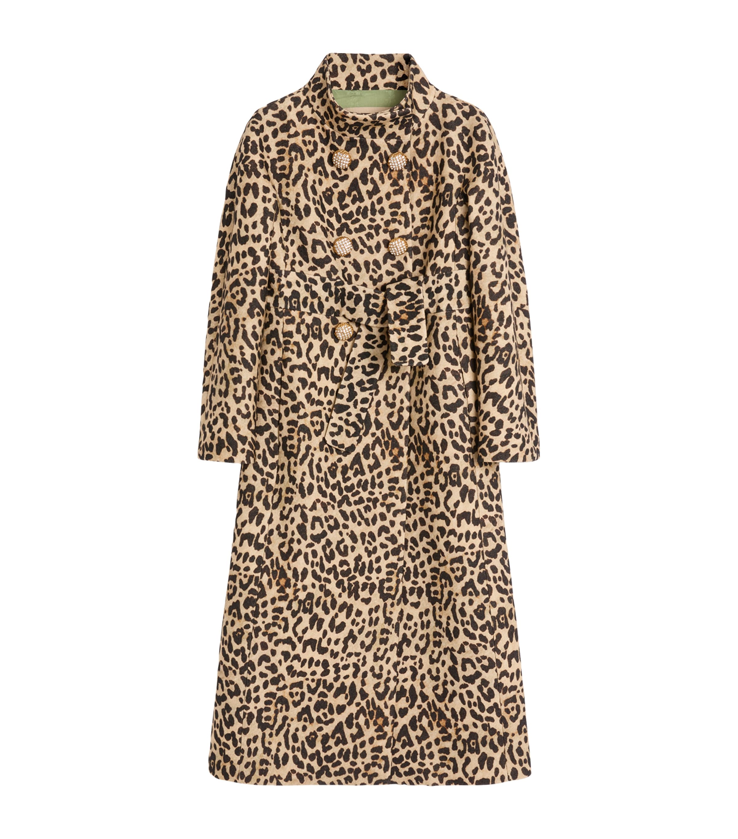 Valentino Wool Leopard Coat