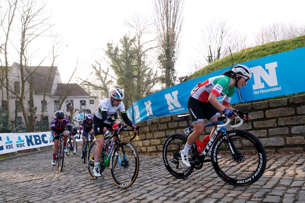 Elisa Longo Borghini (Trek Segafredo) at Omloop Het Nieuwsblad 2021