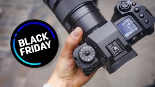 Fujifilm X-H2s camera and Black Friday banner