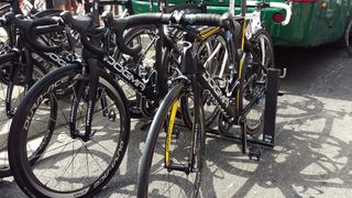 A front look at Chris Froome's Pinarello F8