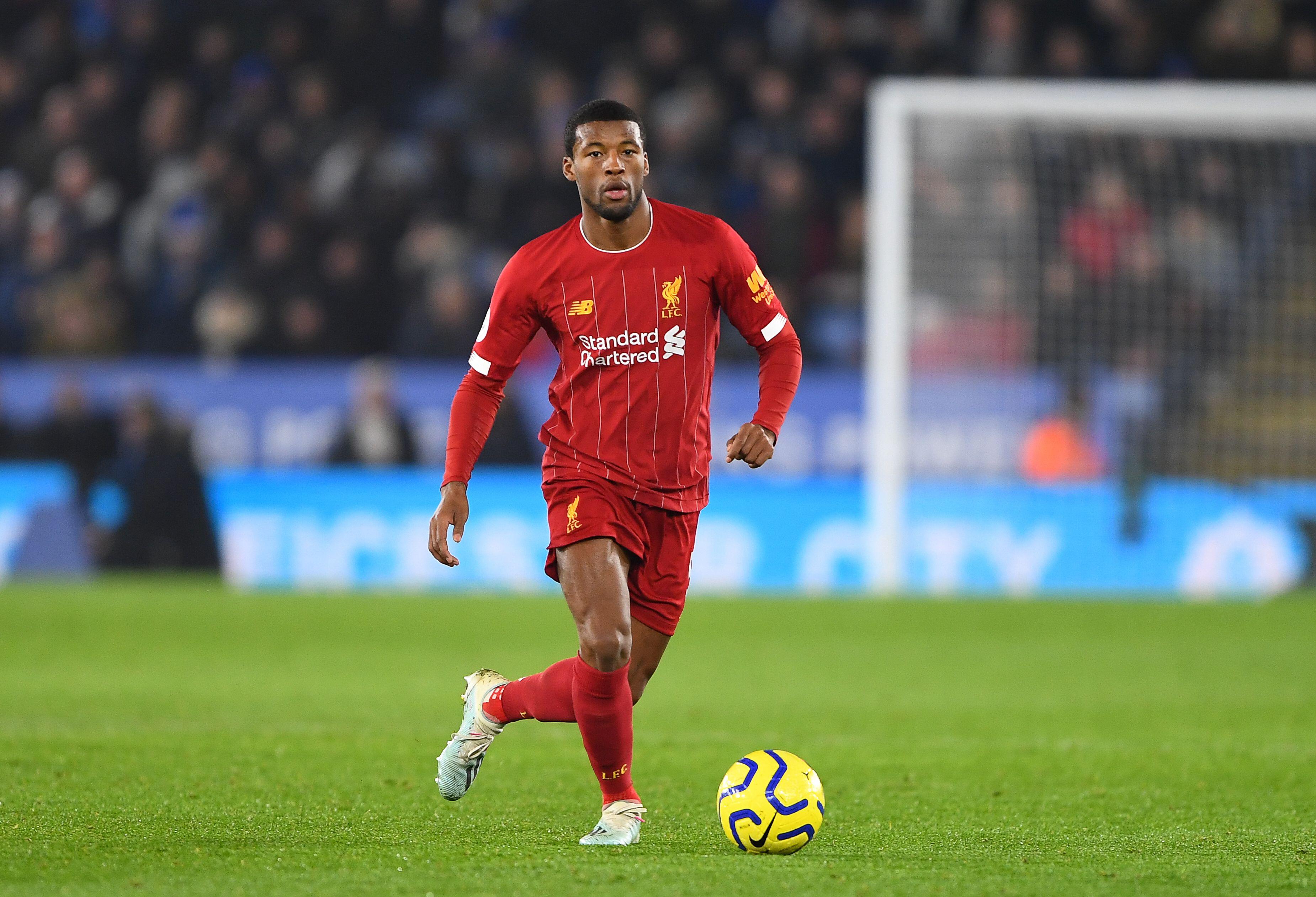 Gini Wijnaldum playing for Liverpool, 2019