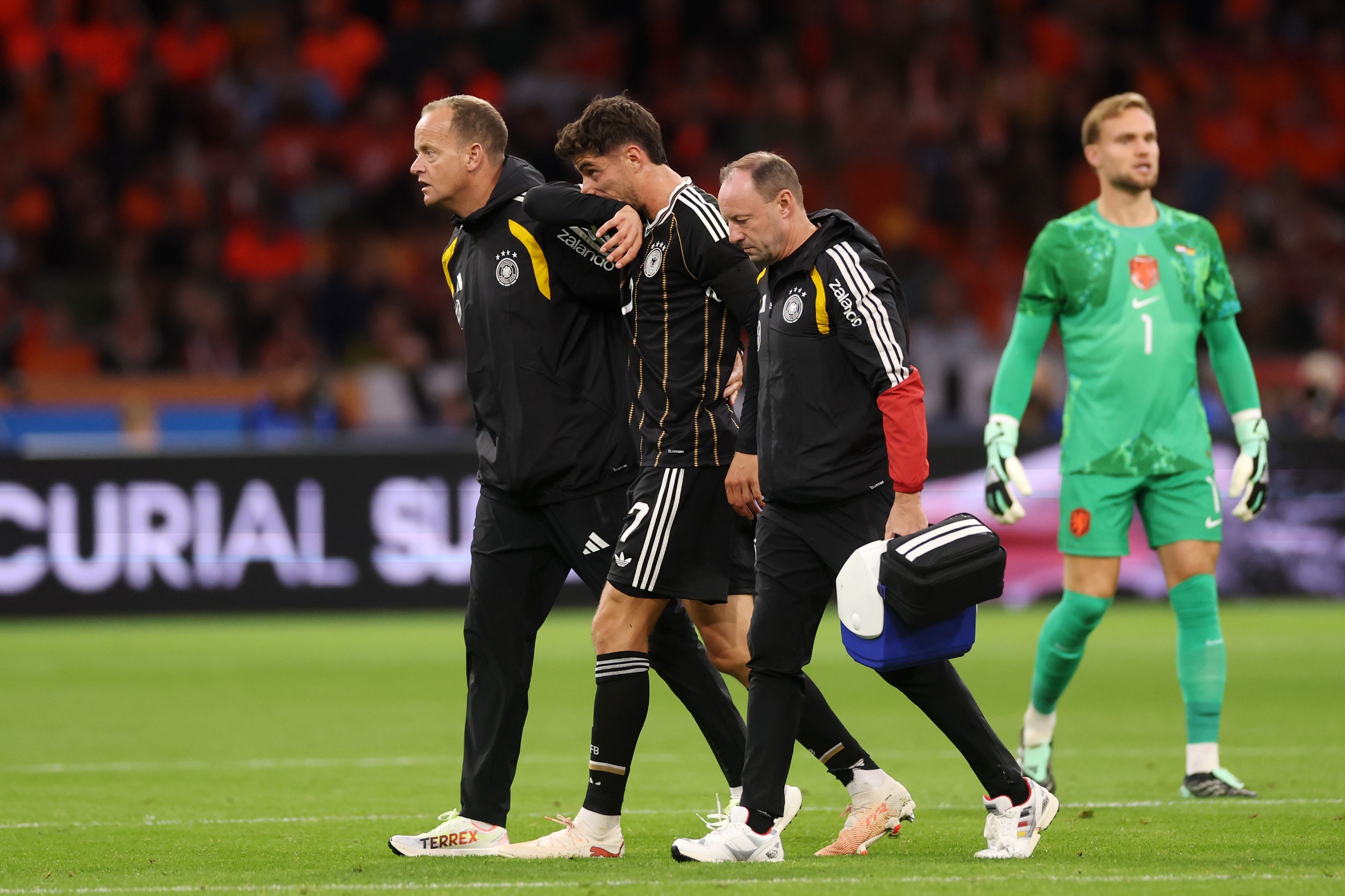 Kai Havertz limps off the field for Germany