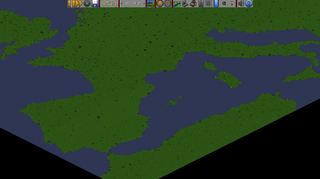 A very large OpenTTD map of Europe.