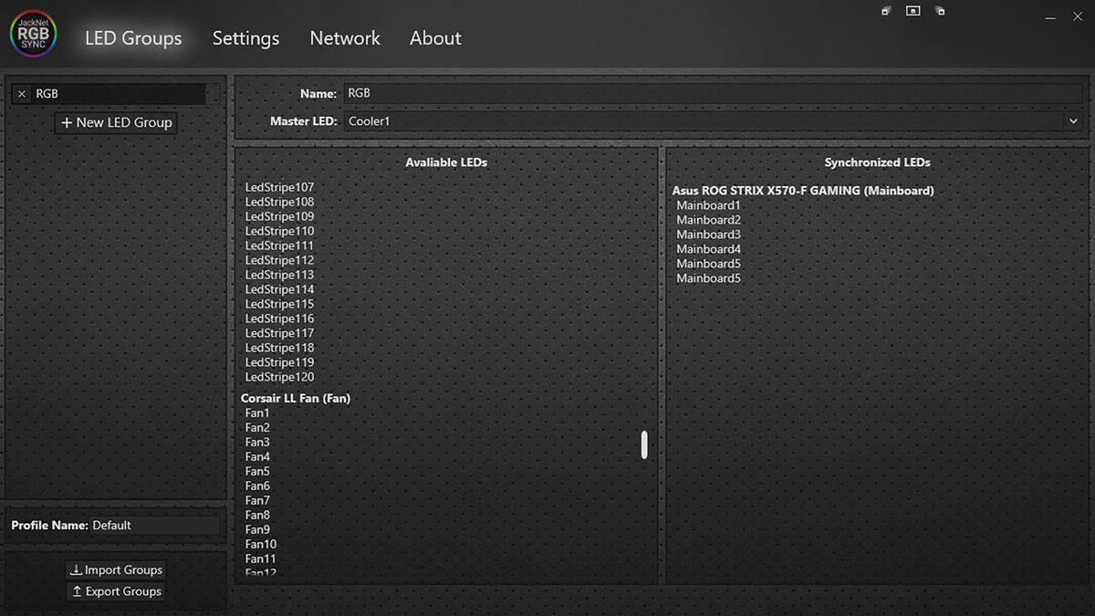 RGB Sync is a free piece of software that lets you manage all