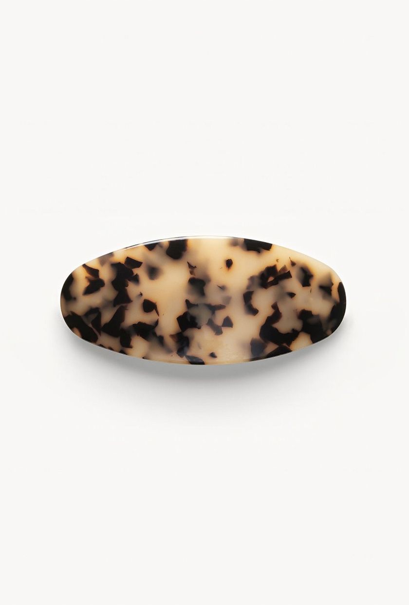 Machete Jumbo Oval Barrette in Blonde Tortoise