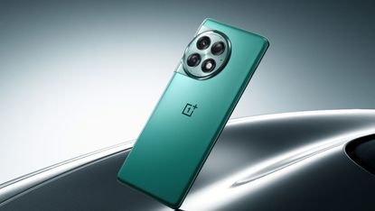 The One Plus Ace 2 Pro in green on a grey background