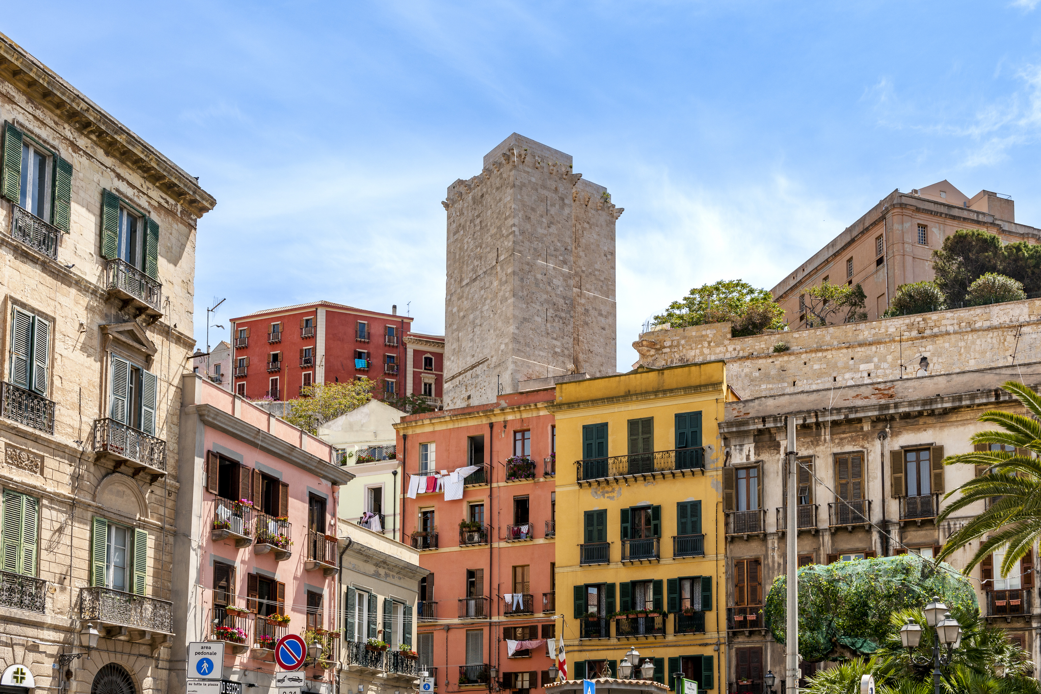 Italien, Sardinien, Cagliari, Stadtansicht, Torre dell'Elefante, Elefantenturm