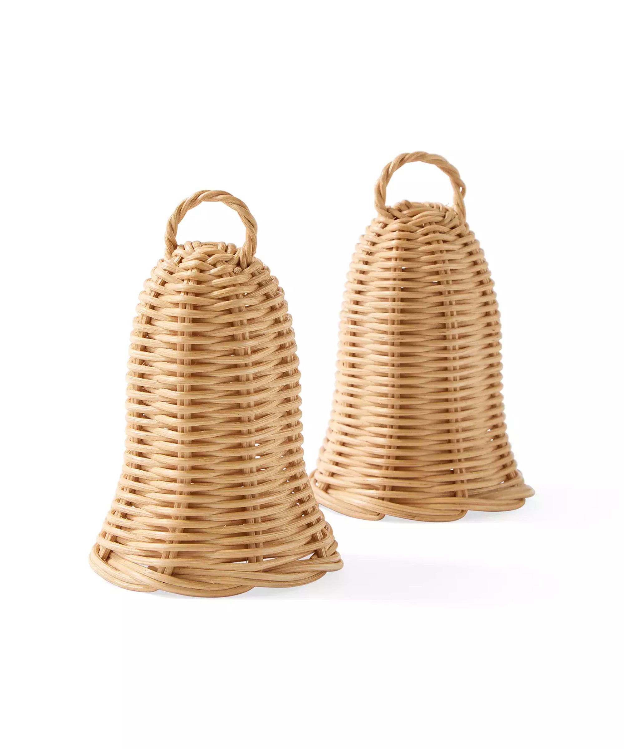Decorative Wicker Bells (Set of 2)