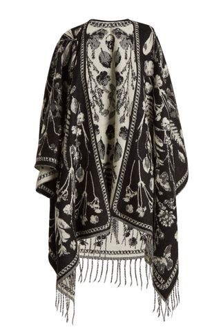 ALEXANDER MCQUEEN Floral wool wrap