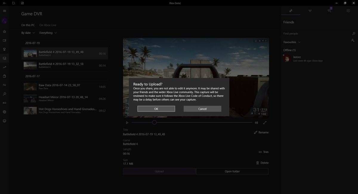 How to share your PC game clips with the Xbox app on Windows 10
