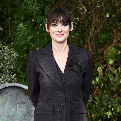 Winona Ryder attends the photocall for "Beetlejuice Beetlejuice" at One Marylebone on August 30, 2024 in London, England.