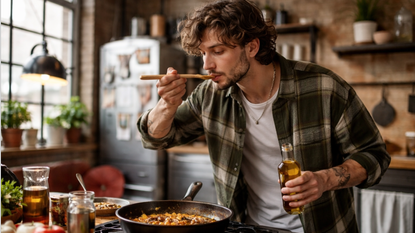 man cooking