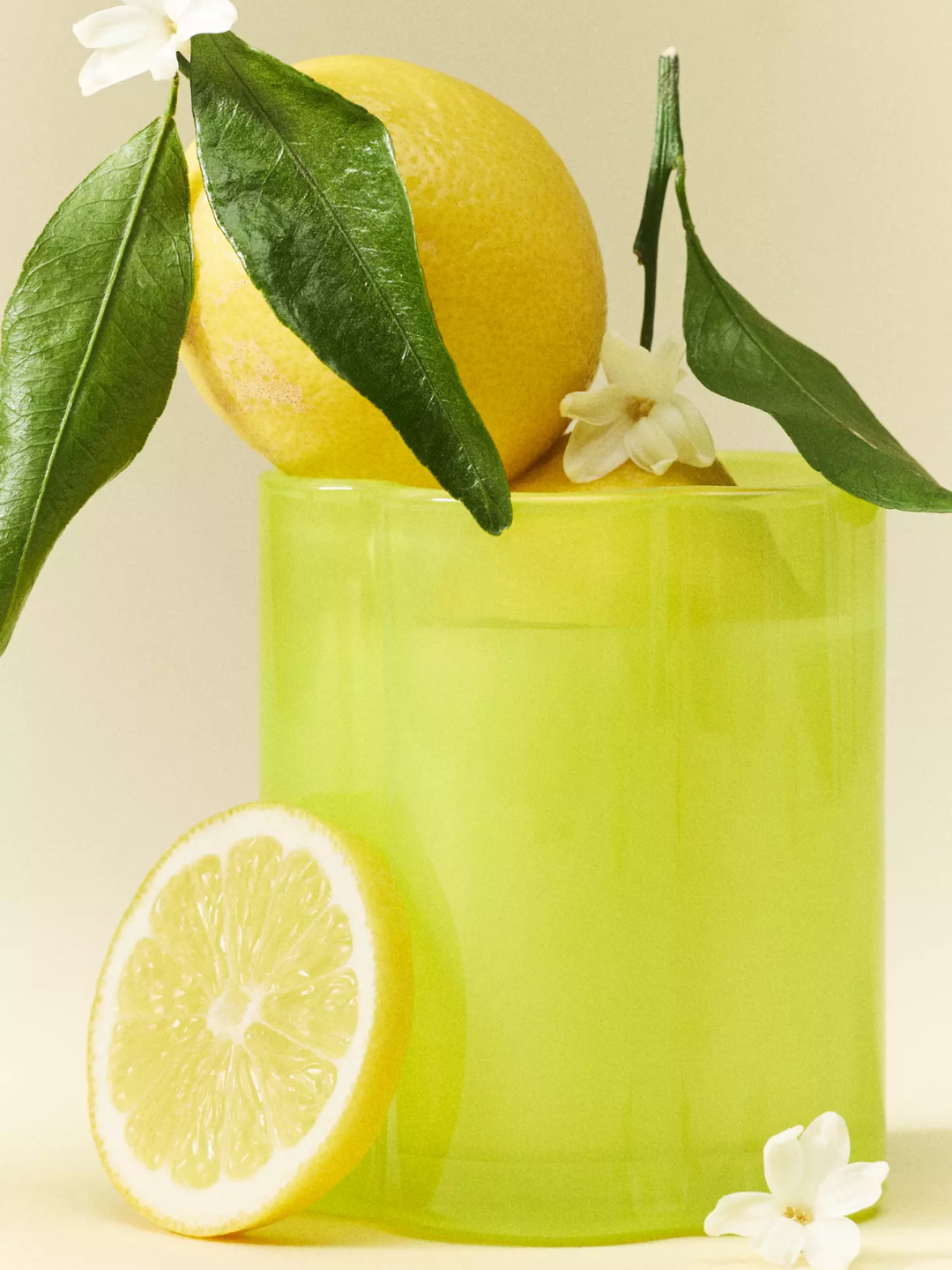 A lemon scented candle from Anthropologie