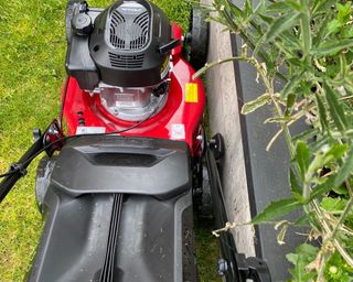 Mountfield HP185 139cc lawn mower on the go