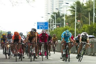 Valentin Iglinskiy (2nd from right) of Astana takes the stage but only just.