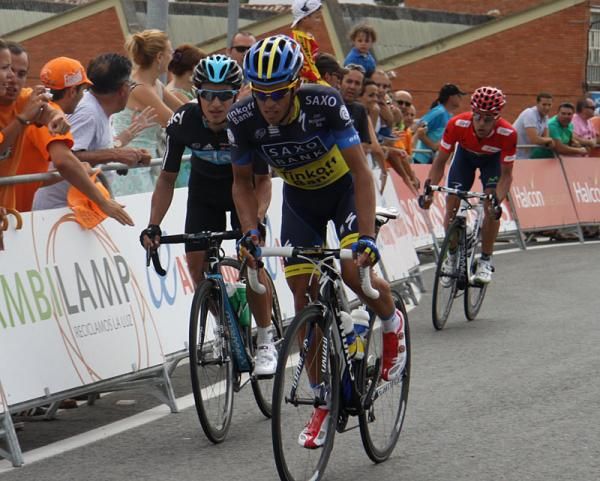 Alberto Contador, Sergio Luis Henao and Jonathan Castroviejo
