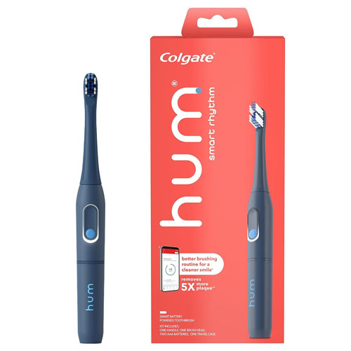 Colgate hum toothbrush on white background