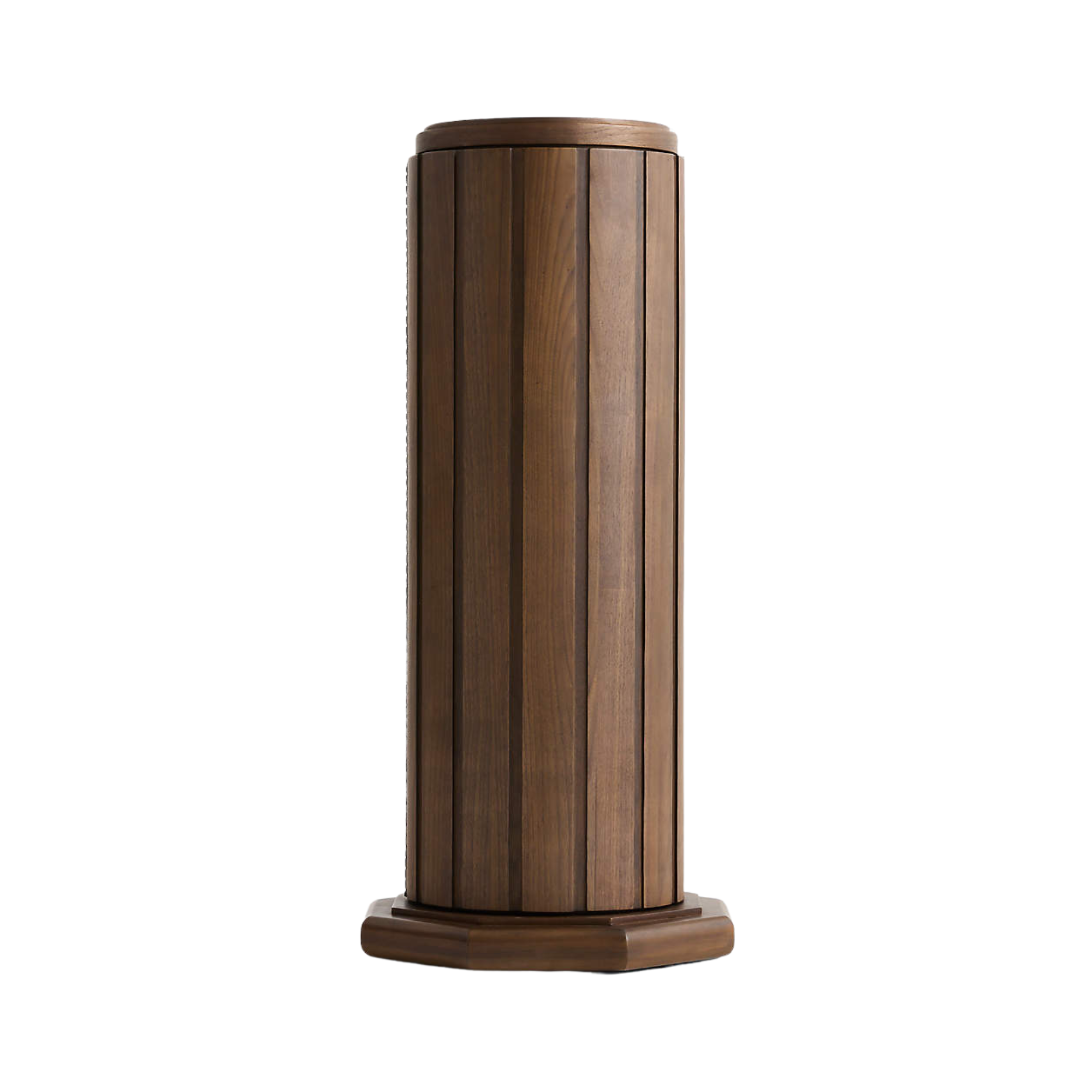 a wooden storage pedestal 