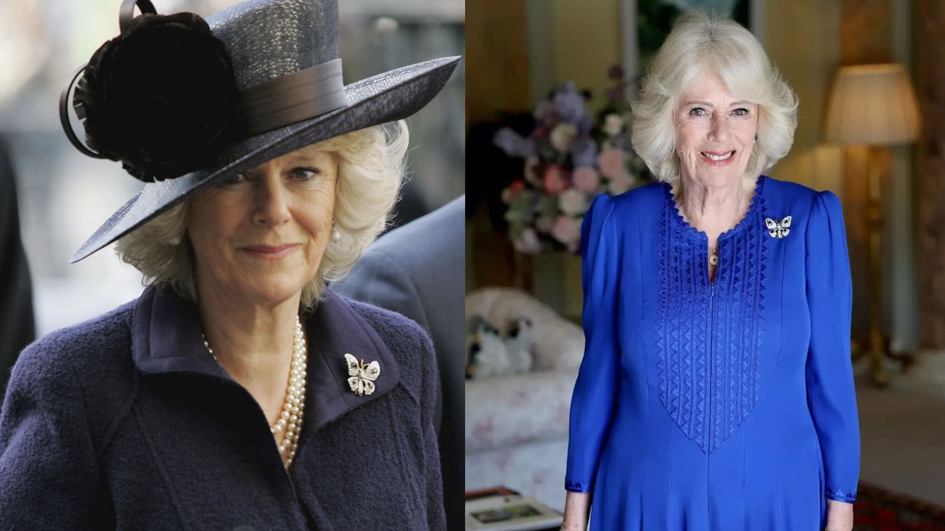Queen Camilla Wears Queen Elizabeth’s 50-Year-Old Diamond and Sapphire Brooch in 79th Birthday Portrait - instyle.com