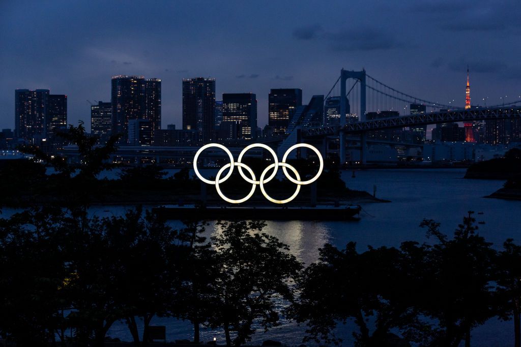 Olympic rings in Tokyo.