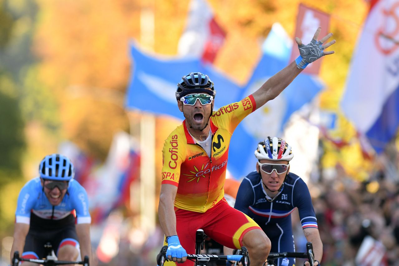 Alejandro Valverde (Spain) turned six silvers into gold in Innsbruck