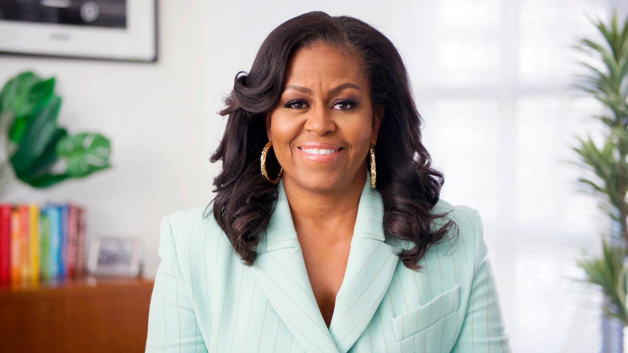 UNSPECIFIED - MARCH 27: In this screengrab, Michelle Obama presents the Social Justice Impact Award during the 52nd NAACP Image Awards on March 27, 2021. (Photo by NAACP via Getty Images)