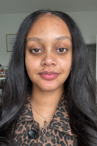 Shauna Beni-Haynes before and after testing Guerlain's Abeille Royale Youth Watery Oil Serum