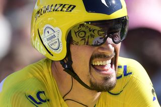 Julian Alaphilippe (Deceuninck-QuickStep) wins the time trial at the Tour de France