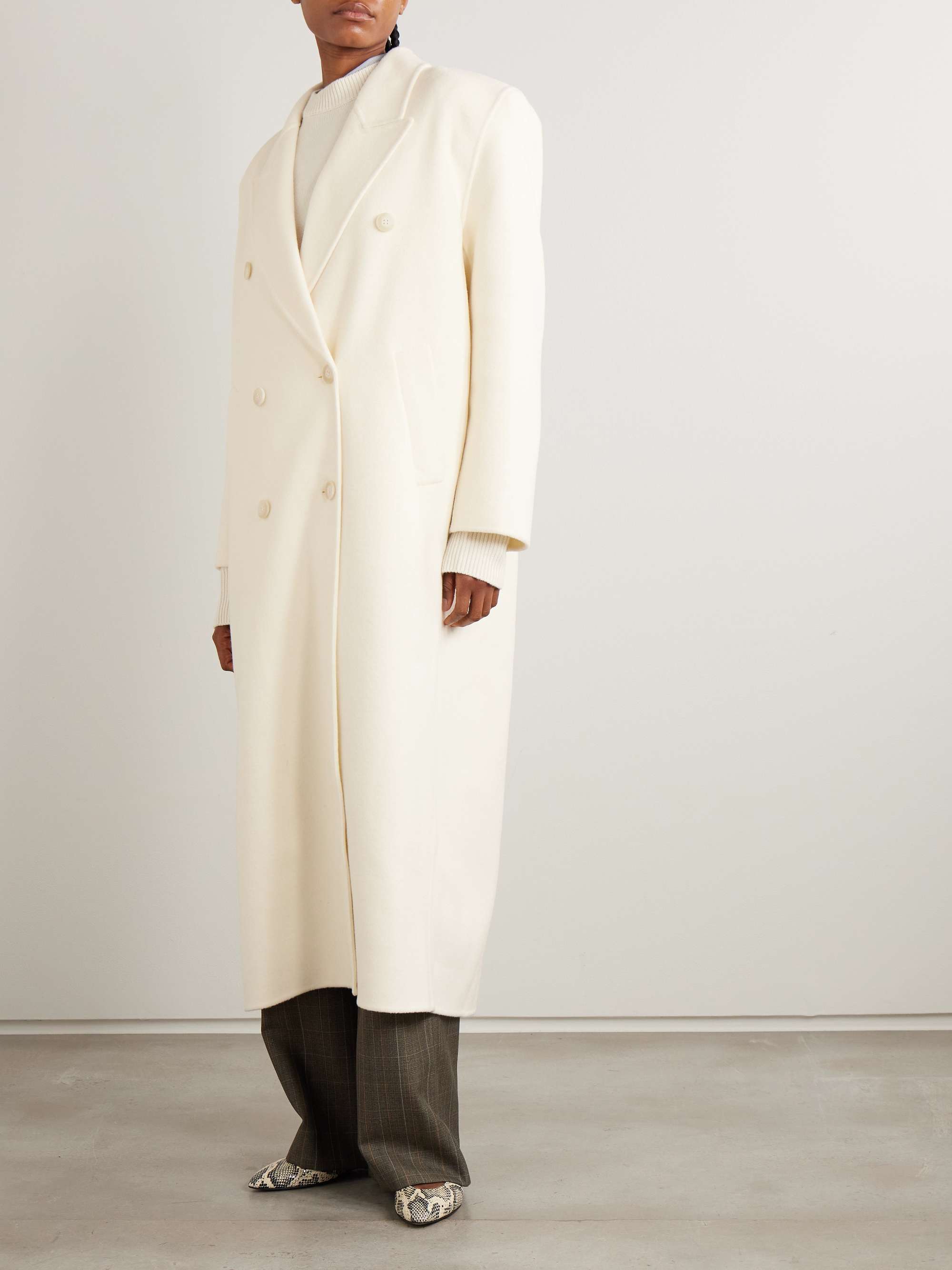 Gaia Double-Breasted Wool-Blend Coat