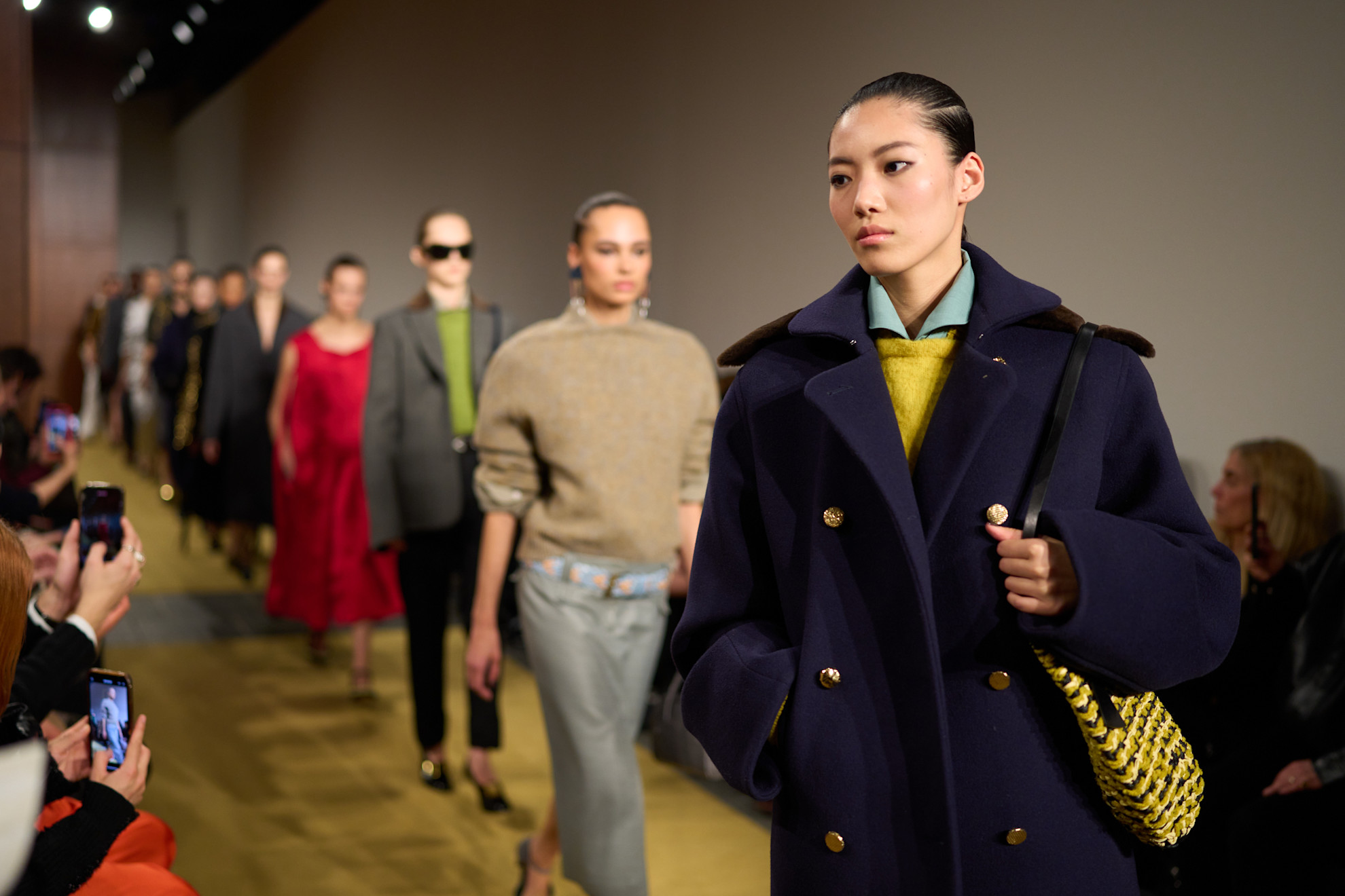 models on the Tory Burch Fall 2026 fashion show runway